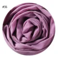 Einfarbiges Perlen-Chiffon-Blasen-Hijab für Damen, elegantes violettes langes Kopftuch. - #36 Lila