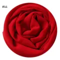 Rotes Chiffon Kopftuch für Damen, leichtes atmungsaktives langes Schal Tuch einfarbig. - #44 Dunkelrot
