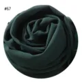 Nahaufnahme Detailansicht des dunkelgrünen Chiffon Hijab Schals Textur Stoff weiches Material. - #67 Dunkelgrün