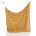 Einfarbiger Chiffon-Quadratschal mit Strass-Schleife, leichtes atmungsaktives Kopftuch 90cm - Beige Geometrisch