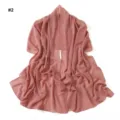 Elegante sciarpa in chiffon rosa con strass, foulard leggero e traspirante da donna. - #2 Rosa Rosa