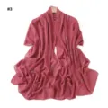 Vista dettagliata della sciarpa in chiffon rosa con strass, scialle leggero donna. - #3 Rosa Begonia