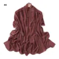 Sciarpa hijab in chiffon bordeaux con numeri strass design leggero e molto traspirante - #4 Pasta di Fagioli Affumicata