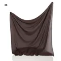 Braunes Chiffon-Tuch mit Strass-Schleife, leichtes, atmungsaktives Kopftuch und Sommer-Schal. - US Größe 8