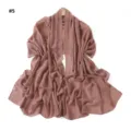 Scialle sciarpa in chiffon con numeri strass, foulard lungo leggero traspirante per donne. - #5 Rosa Nude