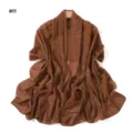 Elegante sciarpa in chiffon con strass marrone scialle leggero traspirante donna chic - #11 Caffè Latte