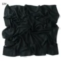 Solid color pearl chiffon square scarf 90x90cm, lightweight breathable head wrap for summer. - Crescent Moon Star