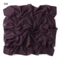 Solid color pearl chiffon square scarf, lightweight breathable summer sun protection hijab. - Floral & Stripe