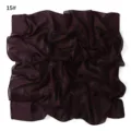 Detail view of dark red chiffon square scarf, lightweight breathable fabric texture. - Blue Truck