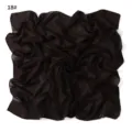 Solid color chiffon square scarf, dark brown lightweight breathable headscarf, summer shawl. - Size #18