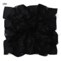 Solid black chiffon square scarf light breathable summer sun protection shawl 90x90cm - Black (#19)