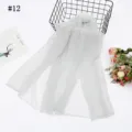 Écharpe légère plissée métallique foulard scintillant élégante vue de détail mode - Style 12