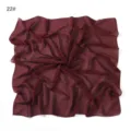Burgundy pearl chiffon 90x90cm square scarf, lightweight, breathable, summer sun protection. - Nautical Theme