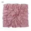 Solid color pearl chiffon square scarf, lightweight breathable headscarf, summer shawl. - #25 Pattern