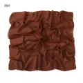 Solid color chiffon square scarf, lightweight breathable dark brown neckerchief for summer. - Sports Balls