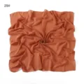 Solid color chiffon square scarf lightweight breathable summer sun protection hijab shawl - Black Shark