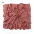 Solid color pearl chiffon square scarf 90x90cm thin breathable sun protection shawl - Soccer & Geometry