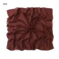 Solid dark red chiffon square scarf, lightweight breathable summer head wrap and stylish shawl. - #34 Leopard