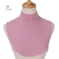 Collo finto a collo alto in modal staccabile malva accessorio donna elegante moda - 5#