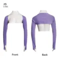 Femmes protection solaire manchons de bras bolero shrug avec trous de pouce lilas - Mauve Clair