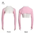Manches de bras rose boléro haussement d'épaules trou de pouce anti-uv protection détail - Rose