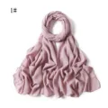 Damen einfarbig schimmernd Chiffon Hijab langer Schal, elegante glitzernde Kopftuch. - Stil 1