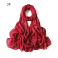 Roter glitzernder schimmernder Chiffon Hijab Schal für Damen, leichtes glänzendes malaiisches Kopftuch. - 3#
