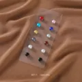 Buntes magnetisches Perlen Schal Klips Set, 12 Stueck bunte dekorative Brosche Pins fuer Damen. - 12 Stück/Packung / Farbmischung