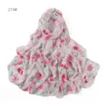 Sciarpa hijab in chiffon floreale vintage, elegante foulard leggero da donna per ogni giorno. - Stile 219#
