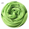 Grünes Blasen-Chiffon Hijab Detail, einfarbiger langer Schal für Damen, leicht und weich. - #71 Hellgrün