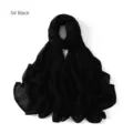 Solid color modal hijab scarf lightweight breathable black shawl for women daily wear styling - Black #5