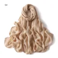 Solid color breathable modal scarf lightweight long shawl hijab wrap for women daily wear - Beige #6