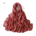 Solid color modal breathable shawl thin cotton linen scarf stylish hijab head wrap accessory - Dusty Rose #14