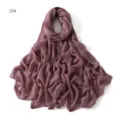 Solid color lightweight modal breathable scarf shawl hijab headwrap for women daily wear. - Mauve #15