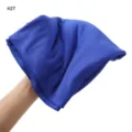 Blue modal jersey headscarf detail view, soft breathable stretch fabric texture. - Sapphire Blue