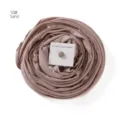 Oversized mercerized cotton long hijab scarf with a strong magnetic pin in sand color. - Sand