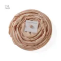 Oversized mercerized cotton long hijab scarf with strong magnetic pin set in nude color style - Nude