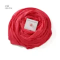 Oversized mercerized cotton long hijab scarf with strong magnetic clasp in hot pink color detail. - Hot Pink