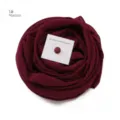 Bordeauxroter Chiffon Hijab Schal Set mit Magnetnadel, elegante tägliche Kopfbedeckung. - Stil 1