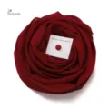 Burgundroter Chiffon Schal Set mit Magnetischer Hijab Nadel Elegantes Kopftuch Accessoire - 2#