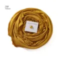 Yellow mercerized cotton hijab scarf set with magnetic pin for women fashion daily wear - Yellow