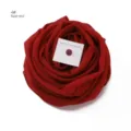 Chiffon Hijab Schal Set mit starkem Magnetpin in rostrot elegante muslimische Kopftücher - 4#