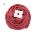 Rotes Perlen-Chiffon Hijab Schal Set mit starkem Magnetverschluss, eleganter Stil, Farbe 12#. - 12#