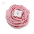 Rosa Chiffon Hijab Schal Blumenform mit Magnetnadel Set, elegantes Kopftuch Zubehör. - 14#