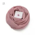 Chiffon Hijab Schal mit Magnetnadel Set in zartem Rosa Farbvariante elegante Wahl. - 17#