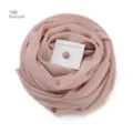 Perlenrosa Chiffon Hijab Schal Set mit Magnetischer Nadel Elegantes Islamisches Kopftuch - 18#