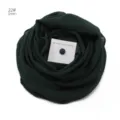 Einfarbiges Chiffon Hijab Tuch Set mit Magnetnadel, elegantes dunkelgrünes Tuch für Damen. - 22#
