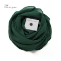 Chiffon Hijab Schal Set mit Starkem Magneten Smaragdgrün Elegante Einfarbige Kopfbedeckung - 23# Gelb
