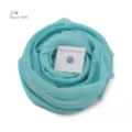 Aqua-Mint Chiffon Hijab Schal Variante Set kombiniert mit einem passenden magnetischen Anstecker. - Code 27