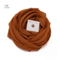 Bernsteinfarbener Chiffon Hijab Schal mit passendem Magnetnadel Set, elegante Unifarben. - Code 32